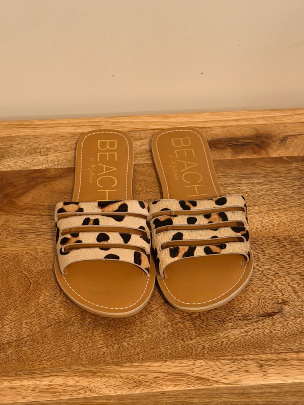 BEACH by Matisse Leopard Slide Sandals - Tan/Black